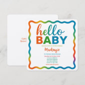 Rainbow baby shower uitnodiging gepersonaliseerde (Voorkant / Achterkant)