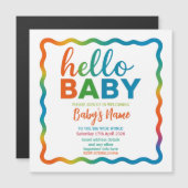 Rainbow baby shower uitnodiging gepersonaliseerde (Voorkant / Achterkant)
