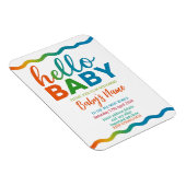 Rainbow baby shower uitnodiging gepersonaliseerde magneet (Rechterzijde)