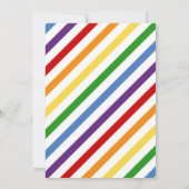 Rainbow-Baby shower-uitnodiging in primaire kleure Kaart (Achterkant)