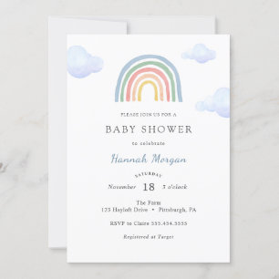 Rainbow Baby shower-uitnodiging Kaart