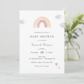 Rainbow Baby shower-uitnodiging Kaart (Staand voorkant)