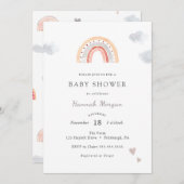 Rainbow Baby shower-uitnodiging Kaart (Voorkant / Achterkant)
