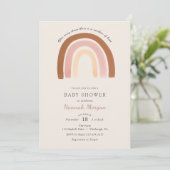 Rainbow Baby shower-uitnodiging Kaart (Staand voorkant)