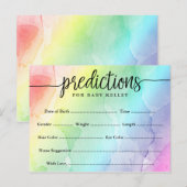 Rainbow Baby shower voorspellingen Kaart (Voorkant / Achterkant)