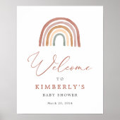 Rainbow Baby shower Welkomstteken Poster (Voorkant)