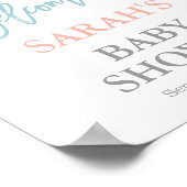 Rainbow-Baby shower: welkomstteken Poster (Hoek)