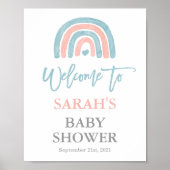 Rainbow-Baby shower: welkomstteken Poster (Voorkant)