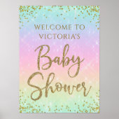 Rainbow Baby shower Welkomstteken Poster (Voorkant)