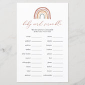 Rainbow Baby shower Word Scramble Game (Voorkant)