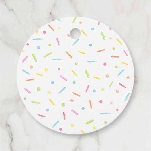 Rainbow Baby Sprinkle Bedankt Bedankjes Labels (Achterkant)