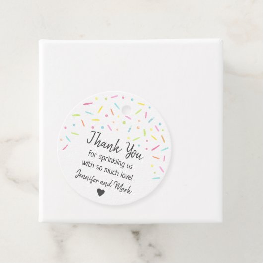 Rainbow Baby Sprinkle Bedankt Bedankjes Labels (In situ)