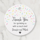 Rainbow Baby Sprinkle Bedankt Bedankjes Labels (Voorkant)