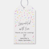 Rainbow Baby Sprinkle Bedankt Cadeaulabel (Voorkant)