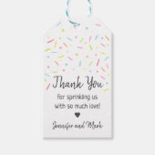 Rainbow Baby Sprinkle Bedankt Cadeaulabel (Voorkant)