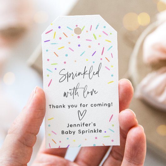 Rainbow Baby Sprinkle Bedankt Cadeaulabel