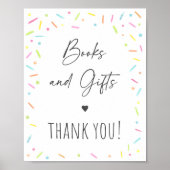 Rainbow Baby Sprinkle Books & Gifts Sign Poster (Voorkant)
