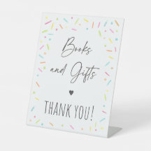 Rainbow Baby Sprinkle Books & Gifts Sign
