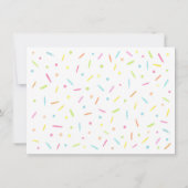 Rainbow Baby Sprinkle Confetti Neutraal Bedankkaart (Achterkant)