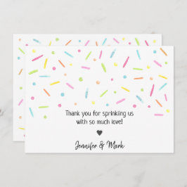 Rainbow Baby Sprinkle Confetti Neutraal Bedankkaart