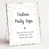 Rainbow Baby Sprinkle Editable Party Sign Poster