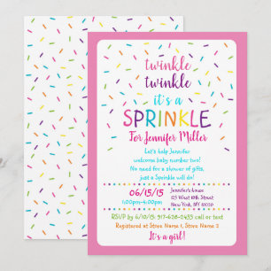 Rainbow Baby Sprinkle Kaart