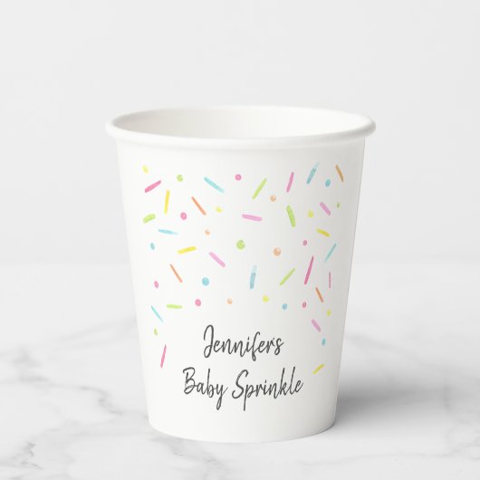 Rainbow Baby Sprinkle Papieren Bekers (Achterkant)