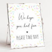 Rainbow Baby Sprinkle Party Favor Sign Poster