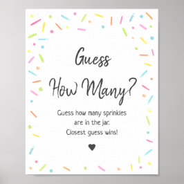 Rainbow Baby Sprinkle raadt hoeveel spel Poster