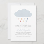 Rainbow Baby Sprinkle Rain Cloud Baby shower Kaart (Voorkant)