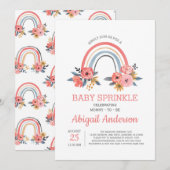 Rainbow Baby Sprinkle Stylish Modern Floral Kaart (Voorkant / Achterkant)