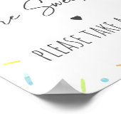 Rainbow Baby Sprinkle Treat Sign Poster (Hoek)