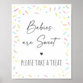 Rainbow Baby Sprinkle Treat Sign Poster (Voorkant)