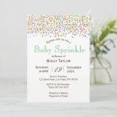 Rainbow Baby Sprinkle Uitnodiging (Staand voorkant)