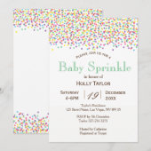 Rainbow Baby Sprinkle Uitnodiging (Voorkant / Achterkant)