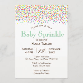 Rainbow Baby Sprinkle Uitnodiging