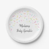 Rainbow Baby Sprinkle Waterverf Papieren Bordje (Voorkant)