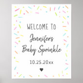 Rainbow Baby Sprinkle Welkom Poster (Voorkant)