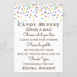 Rainbow Baby Sprinted Table Sign Size 5x7" Kaart