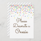 Rainbow Baby Sprinted Table Sign Size 5x7" Kaart (Voorkant / Achterkant)