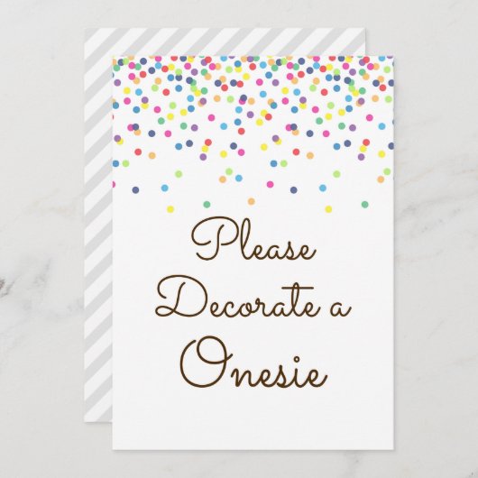 Rainbow Baby Sprinted Table Sign Size 5x7" Kaart (Voorkant / Achterkant)