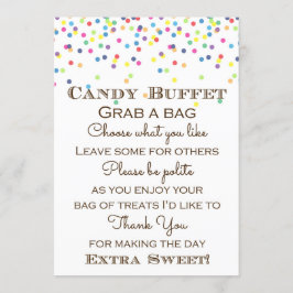 Rainbow Baby Sprinted Table Sign Size 5x7" Kaart