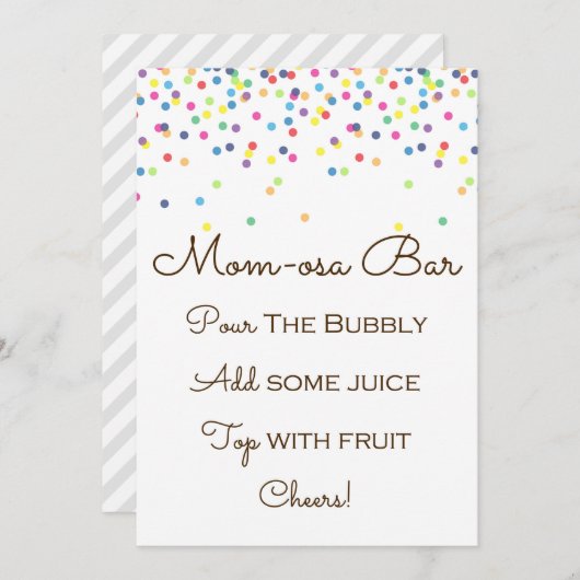 Rainbow Baby Sprinted Table Sign Size 5x7" Kaart (Voorkant / Achterkant)