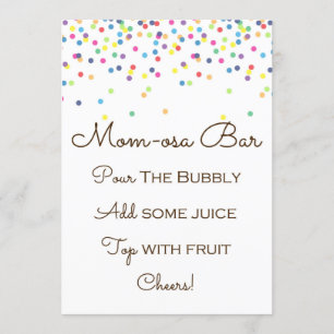 Rainbow Baby Sprinted Table Sign Size 5x7" Kaart