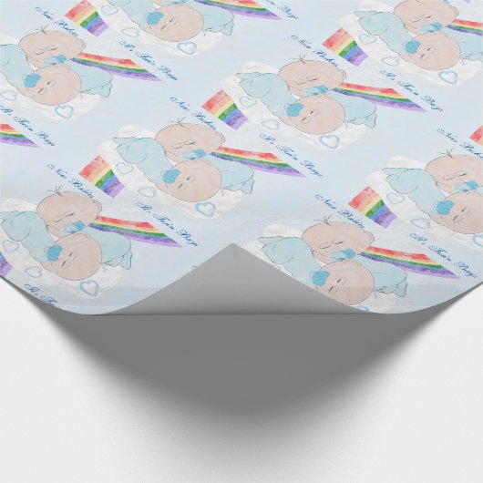 Rainbow Baby Twins Custom Cadeaupapier (Hoek)