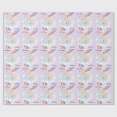 Rainbow Baby Twins Gepersonaliseerd Cadeaupapier (Vlak)