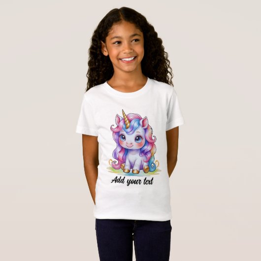 Rainbow Baby Unicorn – Custom T-Shirt (Voorkant volledig)