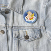 Rainbow Baby Unicorn pin Ronde Button 5,7 Cm (In situ)