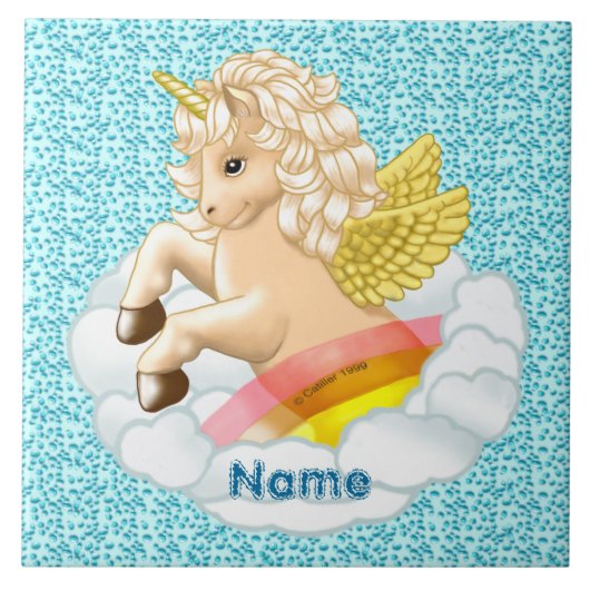 Rainbow Baby Unicorn Tegeltje (Voorkant)