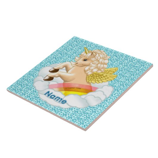 Rainbow Baby Unicorn Tegeltje (Zijkant)